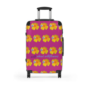 Suitcase - California Poppies & Gilias Pink