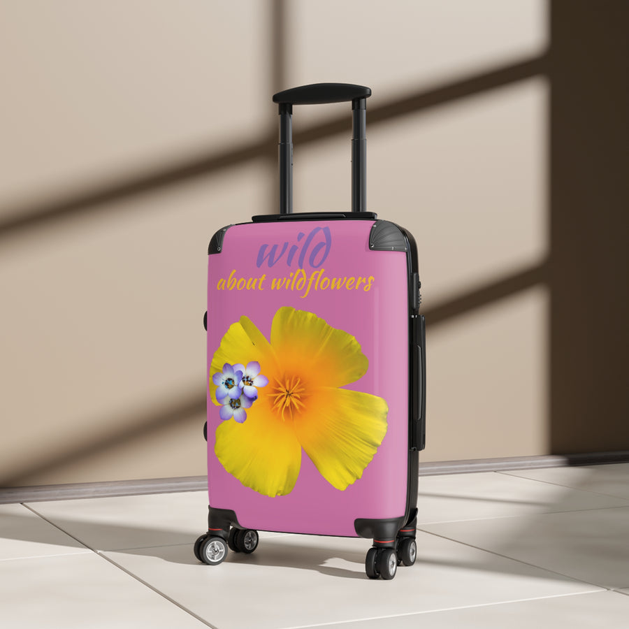 Suitcase - California Poppy & Gilia - Pink