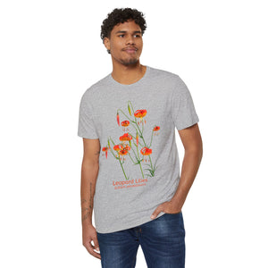 Leopard Lilies - Unisex Recycled Organic T-Shirt