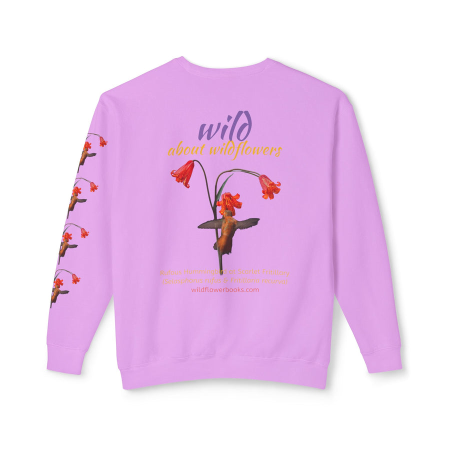 Sweatshirt - Rufous Hummingbird at Scarlet Fritillary Unisex Crewneck