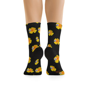 Poppy and Gilia Wildflower Eco-friendly Socks