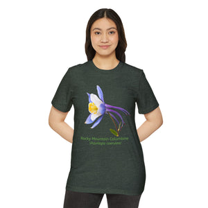 Rocky Mountain Columbine Wildflower Eco T-Shirt