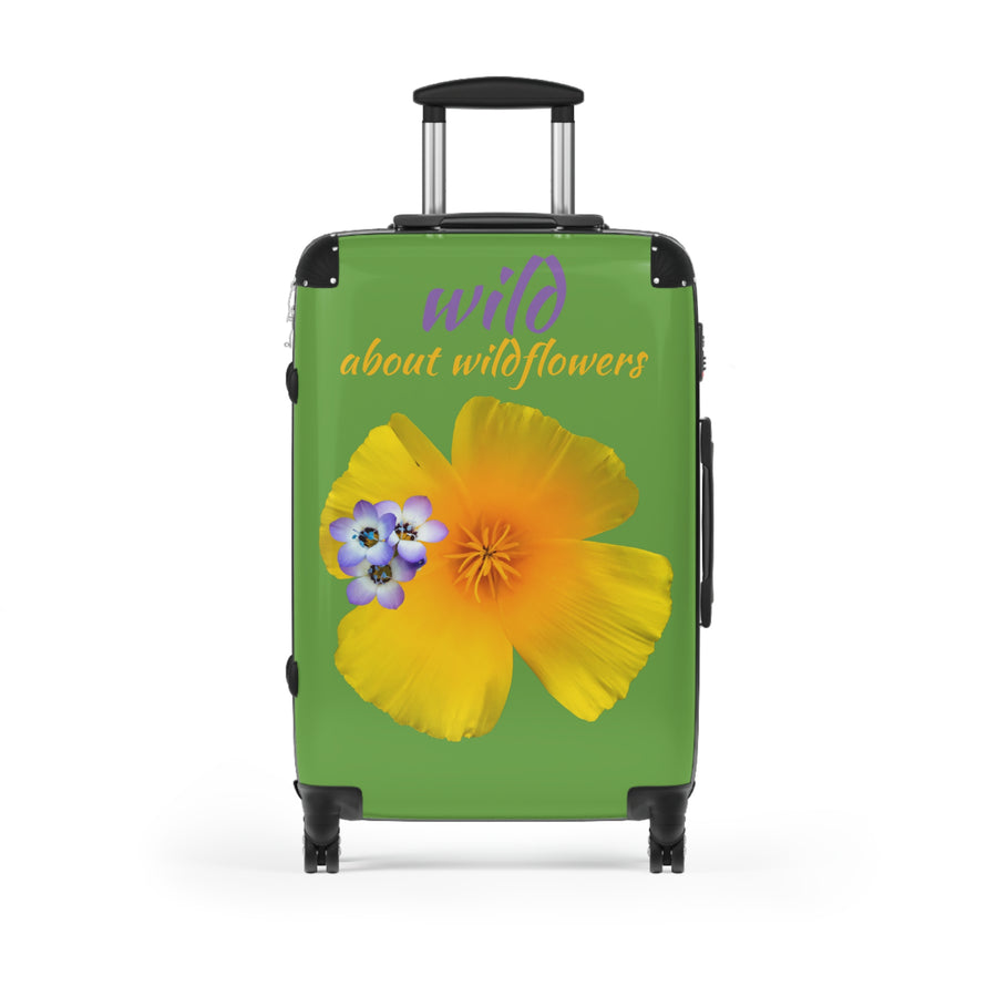 Suitcase - California Poppy & Gilia - Light Green