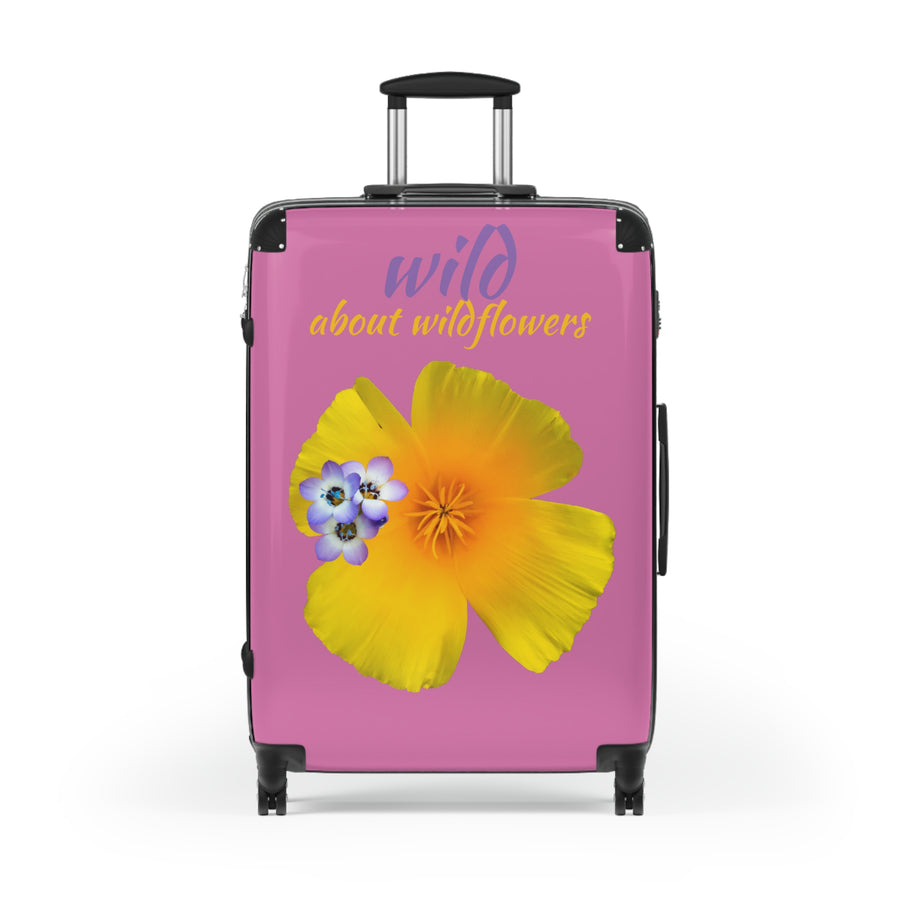 Suitcase - California Poppy & Gilia - Pink