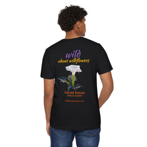 Sacred Datura Small Wildflower Unisex Recycled Organic T-Shirt