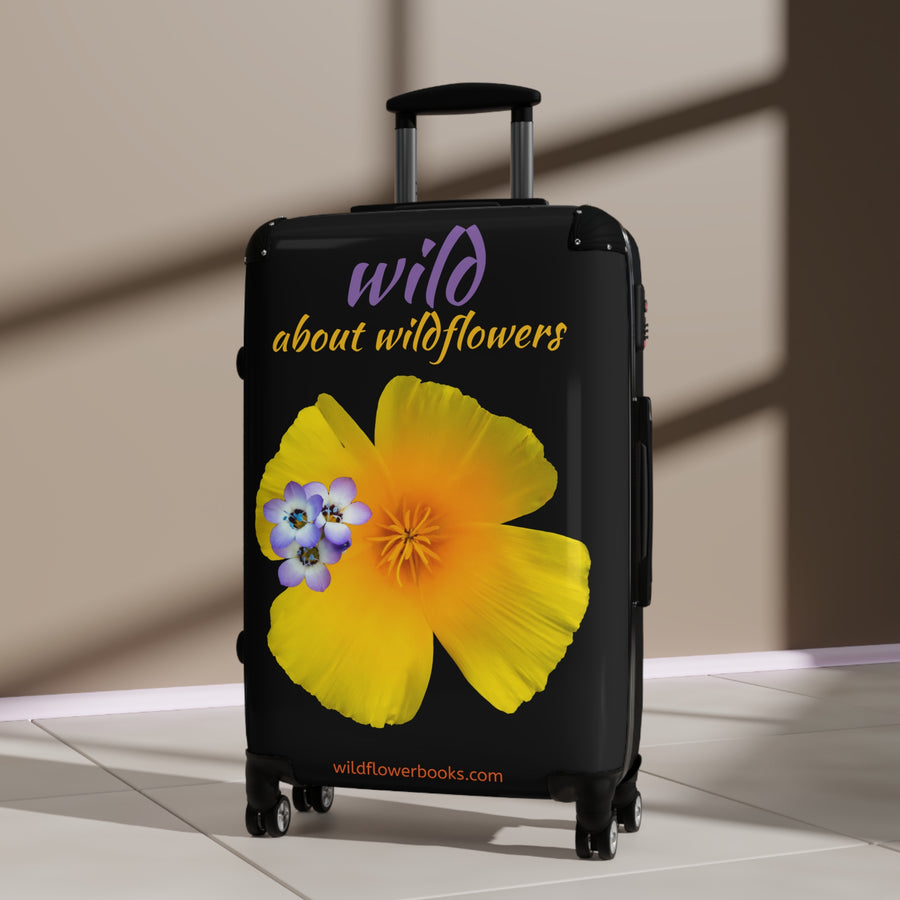 Suitcase - California Poppy & Gilia - Black