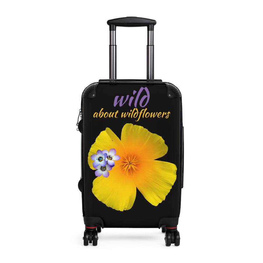 Suitcase - California Poppy & Gilia - Black