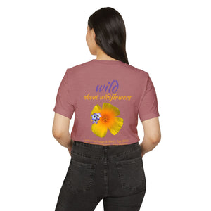 California Poppy & Bird's Eye Gilia Wildflower Stack Unisex Recycled Organic T-Shirt