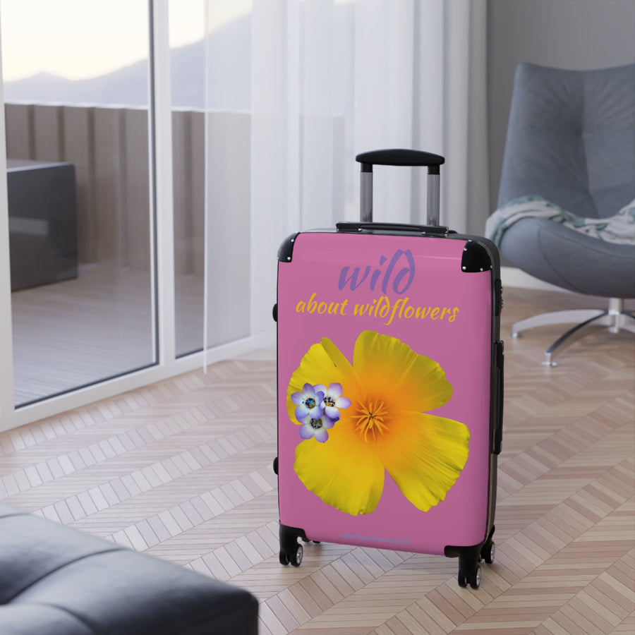 Suitcase - California Poppy & Gilia - Pink