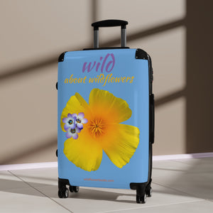 Suitcase - California Poppy & Gilia - Light Blue