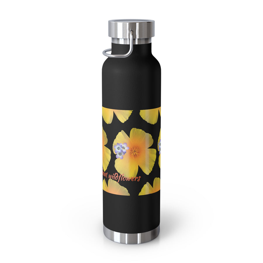 California Poppy & Bird's Eye Gilia Grid #2 Copper Vacuum Insulated Bottle, 22oz