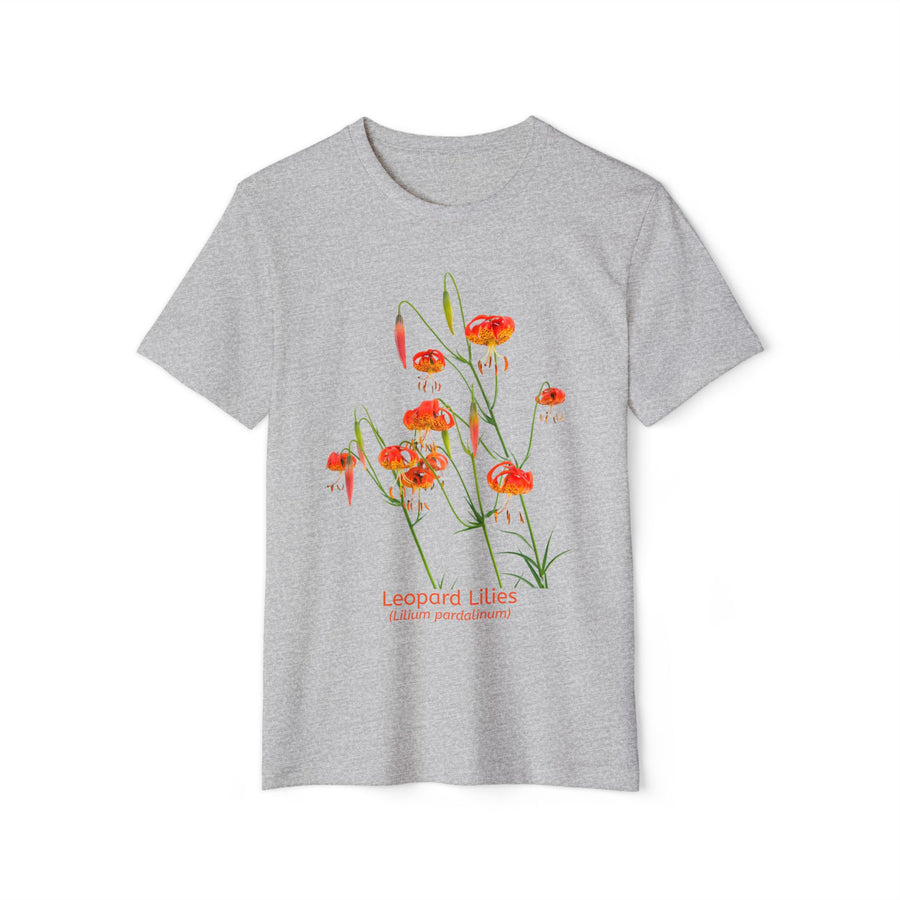 Leopard Lilies - Unisex Recycled Organic T-Shirt