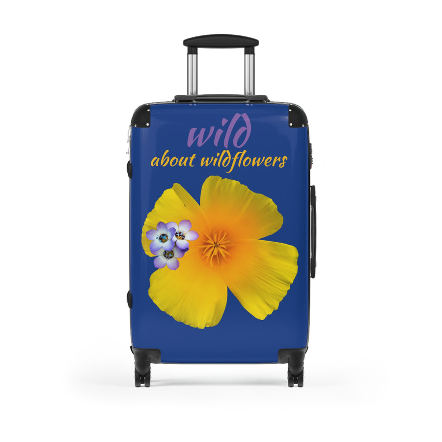 Suitcase - California Poppy & Gilia - Dark Blue