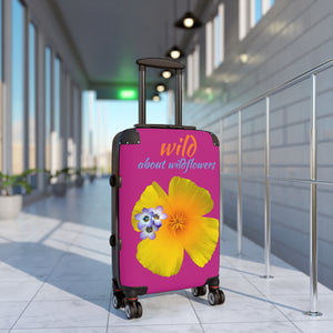 Suitcase  -California Poppy and Gilia - Magenta