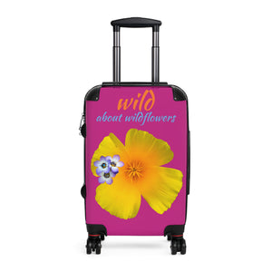 Suitcase  -California Poppy and Gilia - Magenta