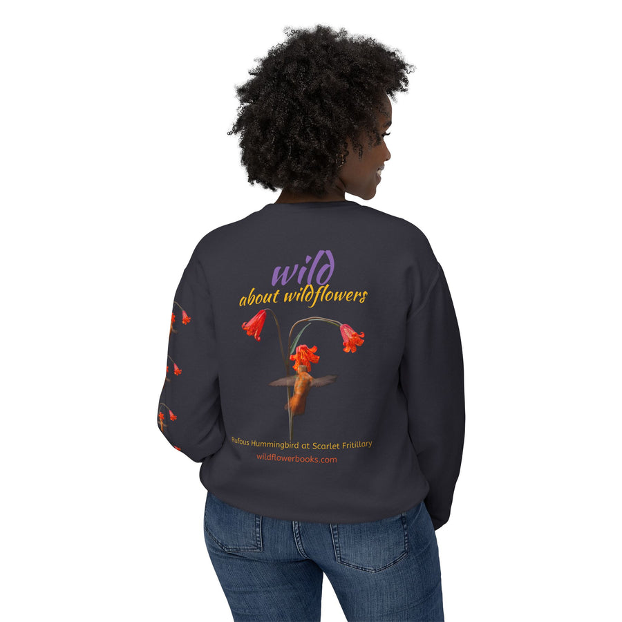 Sweatshirt Rufous Hummingbird at Scarlet Fritillary Unisex Crewneck