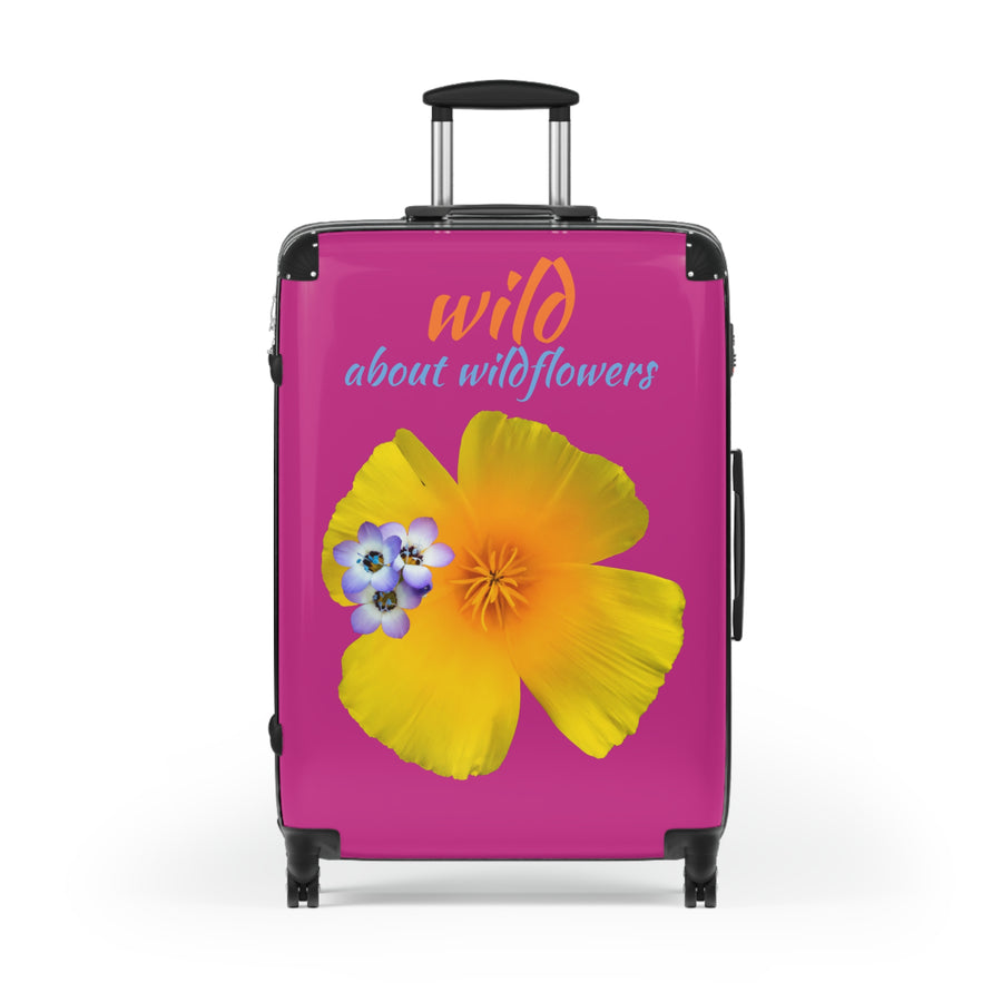 Suitcase  -California Poppy and Gilia - Magenta