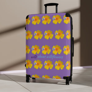 Suitcase - California Poppies & Gilias Purple