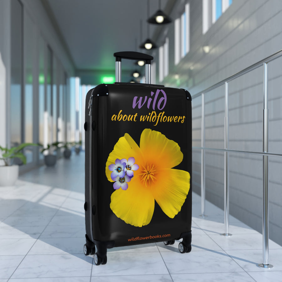 Suitcase - California Poppy & Gilia - Black