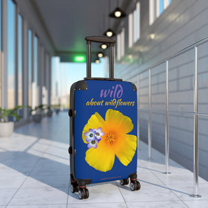 Suitcase - California Poppy & Gilia - Dark Blue