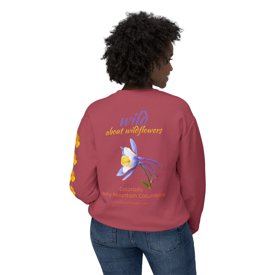 Sweatshirt - Wild Colorado Rocky Mountain Columbine + Poppies Unisex Crewneck