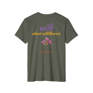 Red Ribbon Clarkia Wildflower Eco T-Shirt