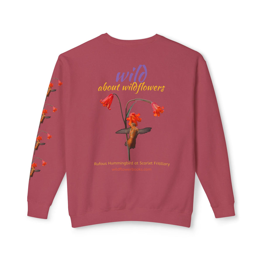 Sweatshirt Rufous Hummingbird at Scarlet Fritillary Unisex Crewneck