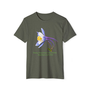 Rocky Mountain Columbine Wildflower Eco T-Shirt