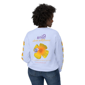 Sweatshirt California Poppy and Gilia Unisex Lightweight Crewneck