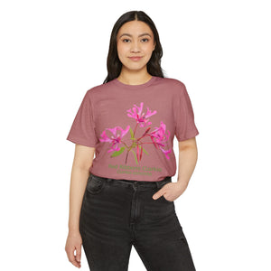 Red Ribbon Clarkia Wildflower Eco T-Shirt