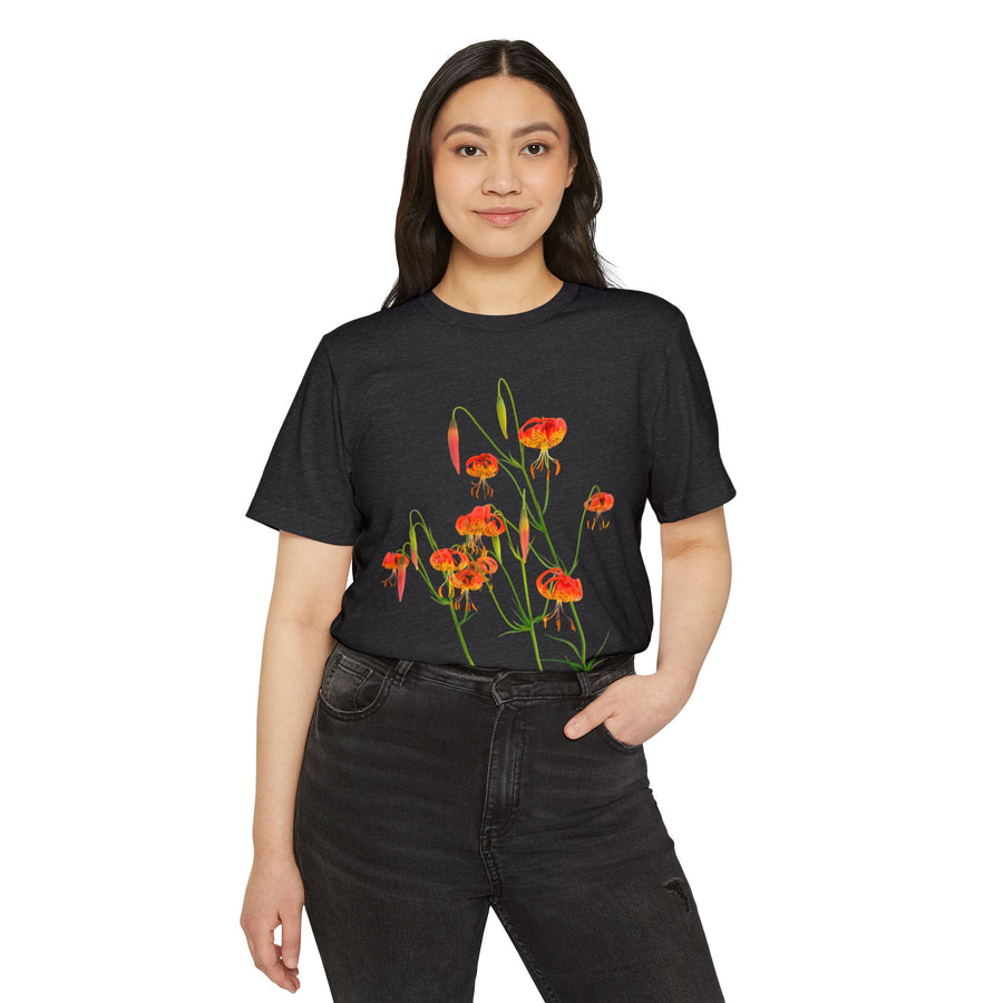 Leopard Lilies - Unisex Recycled Organic T-Shirt