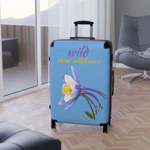 Suitcase - Colorado Columbine- Light Blue