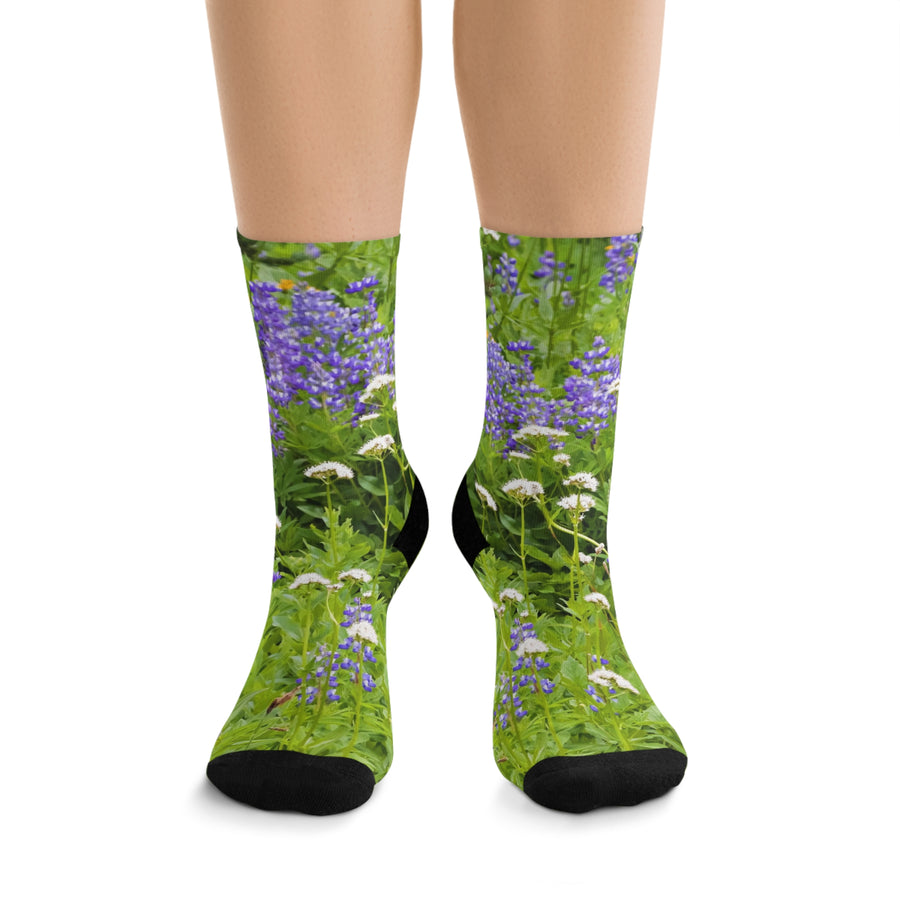 Mountain Meadow with Lupine Eco-Friendly Socks