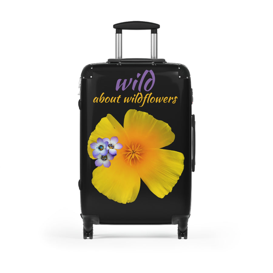 Suitcase - California Poppy & Gilia - Black