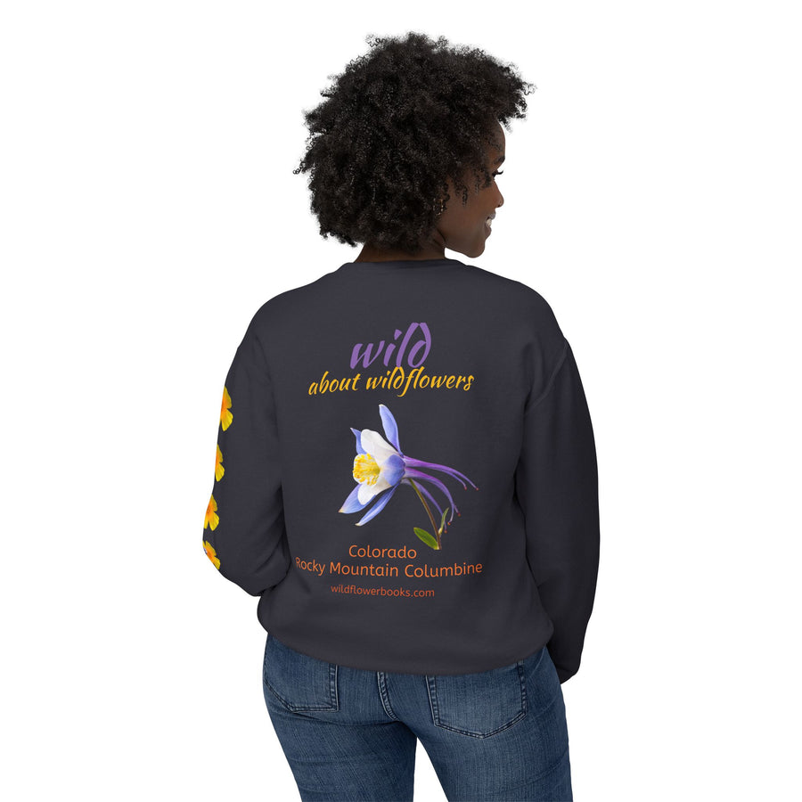 Sweatshirt - Wild Colorado Rocky Mountain Columbine + Poppies Unisex Crewneck