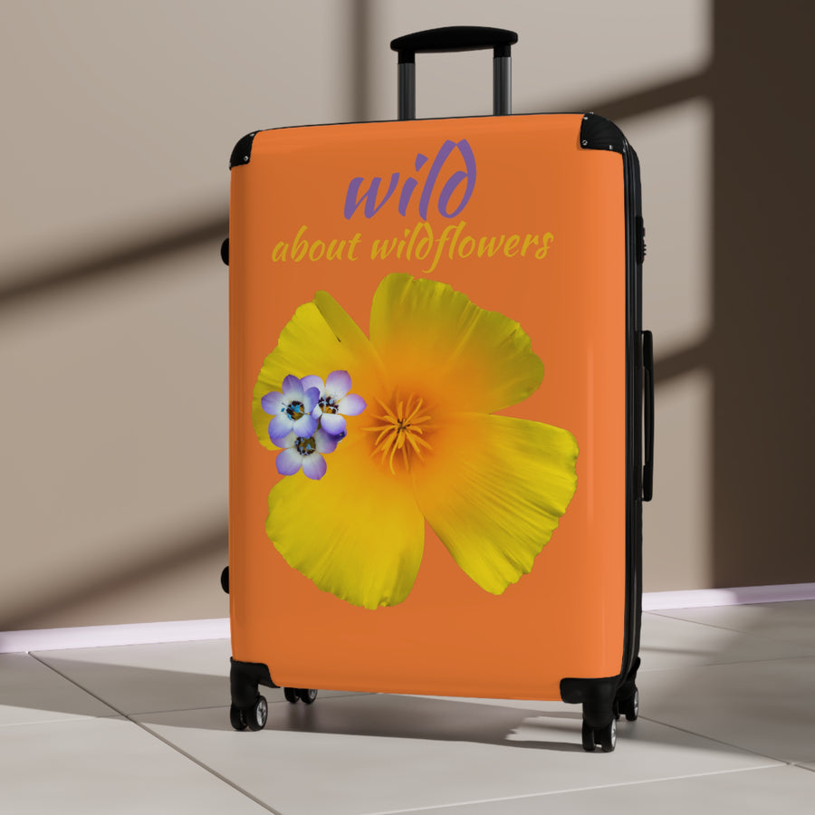 Suitcase - California Poppy & Gilia - Light Orange