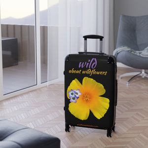 Suitcase - California Poppy & Gilia - Black