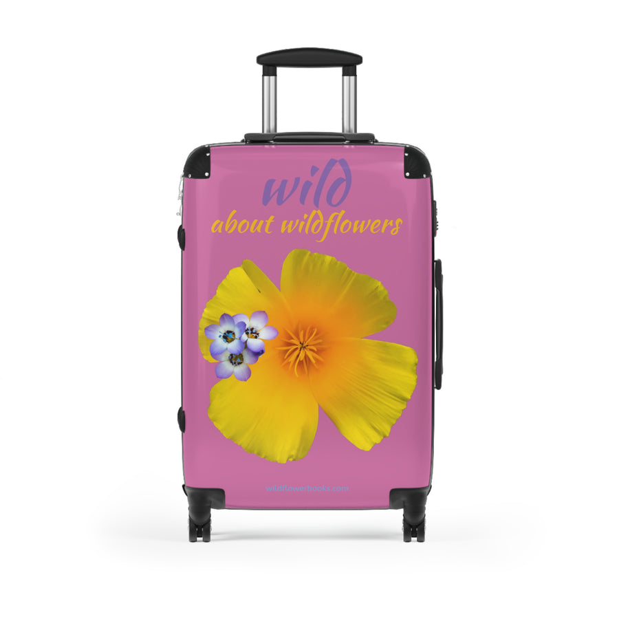 Suitcase - California Poppy & Gilia - Pink