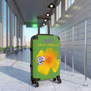 Suitcase - California Poppy & Gilia - Light Green