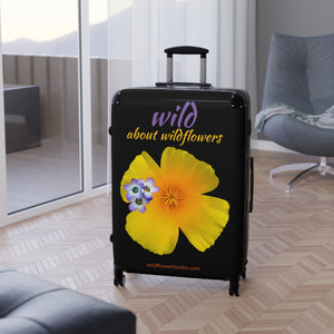 Suitcase - California Poppy & Gilia - Black