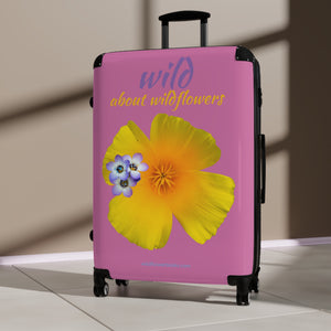 Suitcase - California Poppy & Gilia - Pink