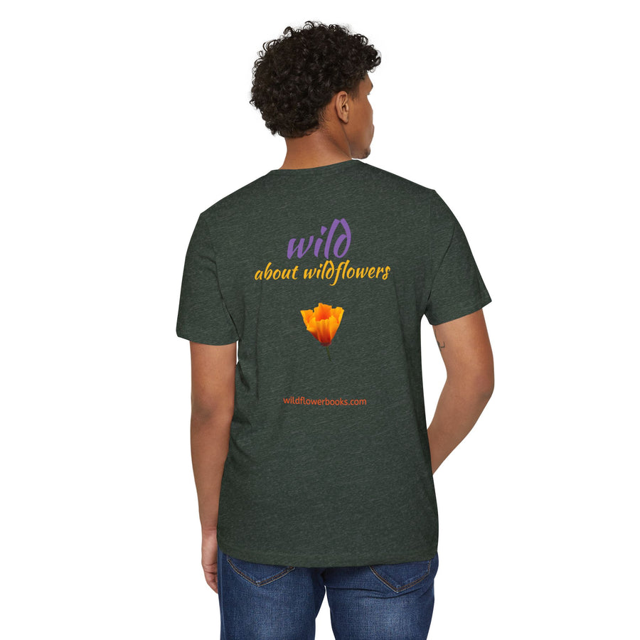 California Poppy Wildflower Unisex Recycled Organic T-Shirt