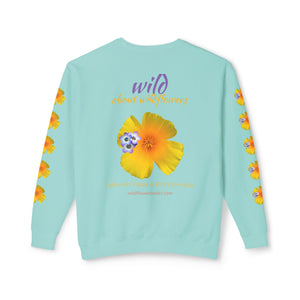 Sweatshirt California Poppy and Gilia Unisex Lightweight Crewneck