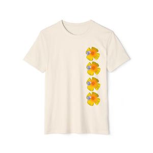 California Poppy & Bird's Eye Gilia Wildflower Stack Unisex Recycled Organic T-Shirt