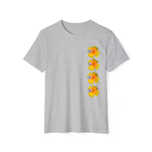 California Poppy & Bird's Eye Gilia Wildflower Stack #2 Unisex Recycled Organic T-Shirt