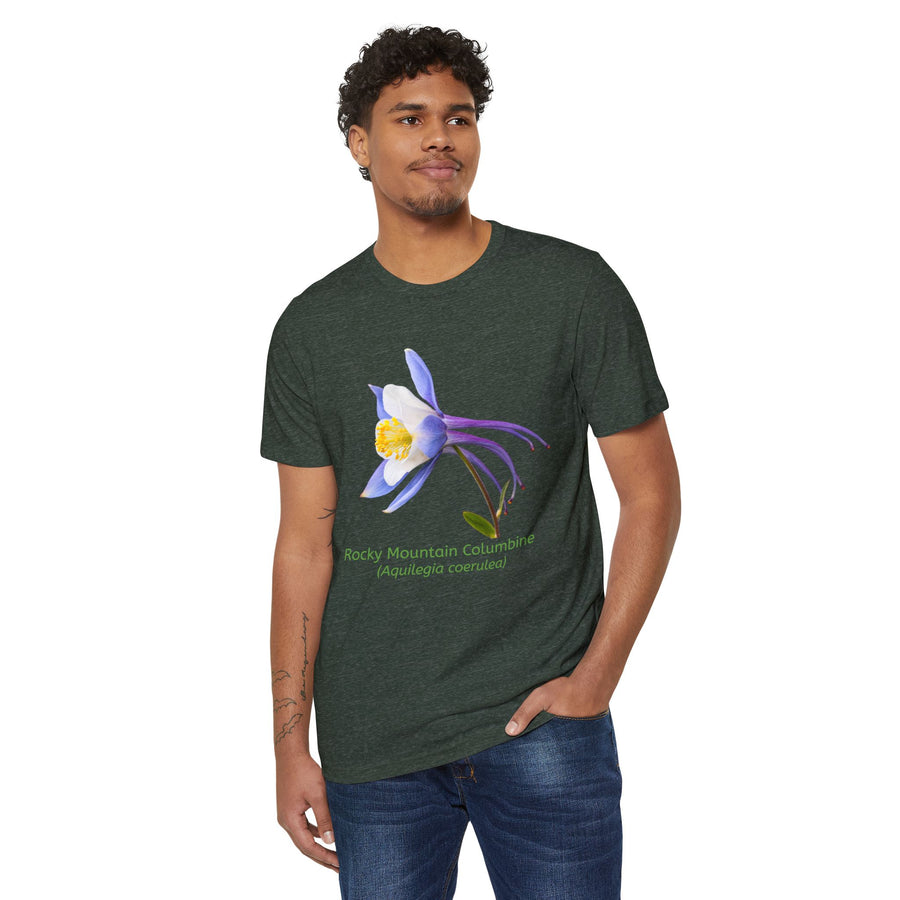 Rocky Mountain Columbine Wildflower Eco T-Shirt