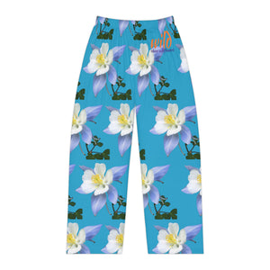 Wild Women's Pajama Pants - Colorado Columbine - Turquoise