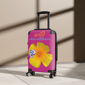 Suitcase  -California Poppy and Gilia - Magenta