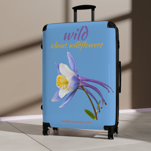 Suitcase - Colorado Columbine- Light Blue