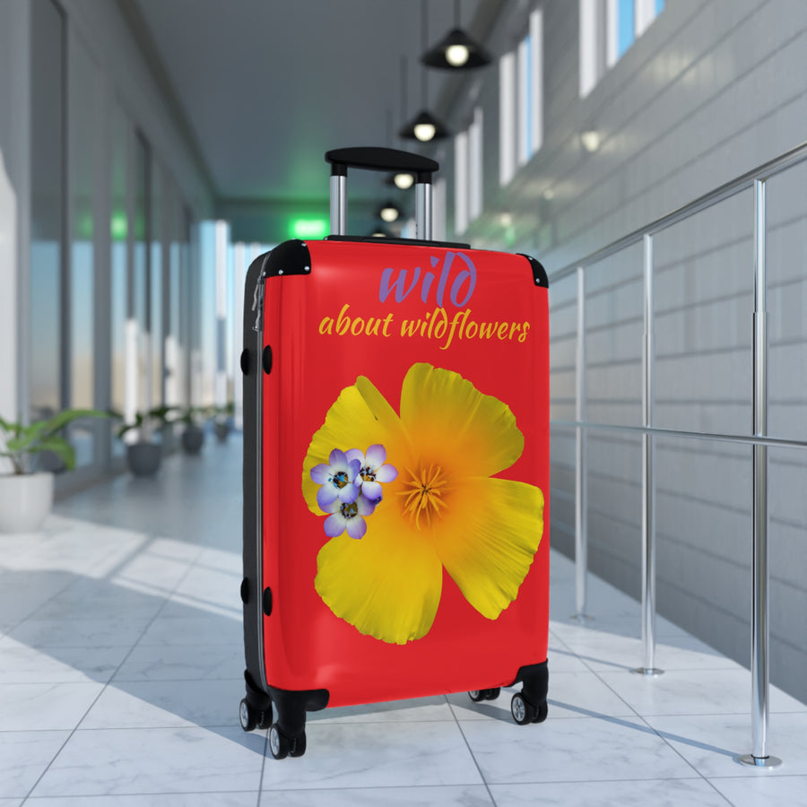 Suitcase - California Poppy & Gilia - Red